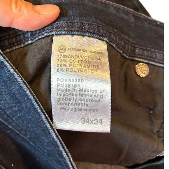 AG Adriano Goldschmied The Tellis Modern Slim Dark Wash Denim Jeans Mens 34 x 34 - Picture 8 of 9